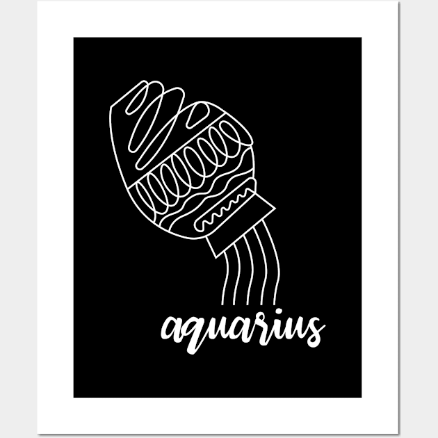 Aquarius Astrological Sign Wall Art by jutulen